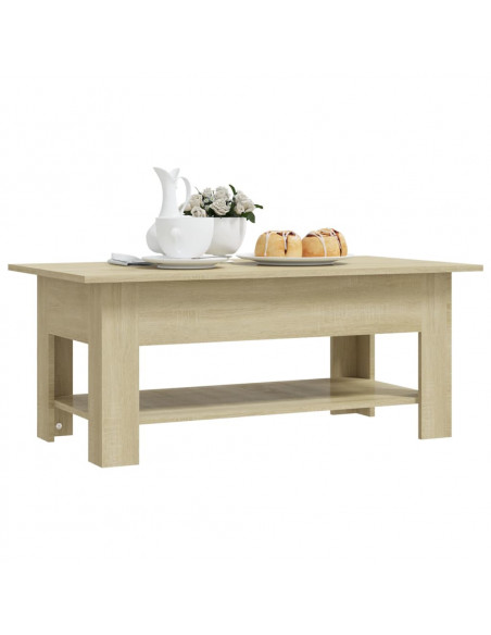 Tavolino da Salotto Rovere Sonoma 102x55x42 cm in Truciolato