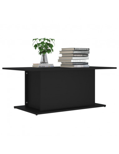 Tavolino da Salotto Nero 102x55,5x40 cm in Truciolato