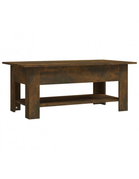 Tavolino da Salotto Rovere Fumo 102x55x42 cm in Truciolato