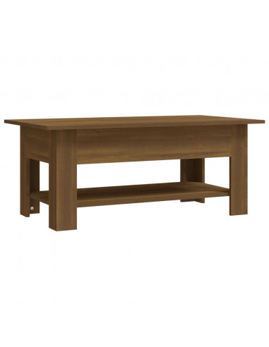 Tavolino da Salotto Rovere Marrone 102x55x42 cm in Truciolato