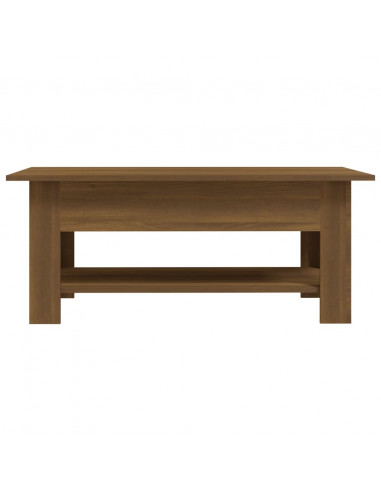 Tavolino da Salotto Rovere Marrone 102x55x42 cm in Truciolato