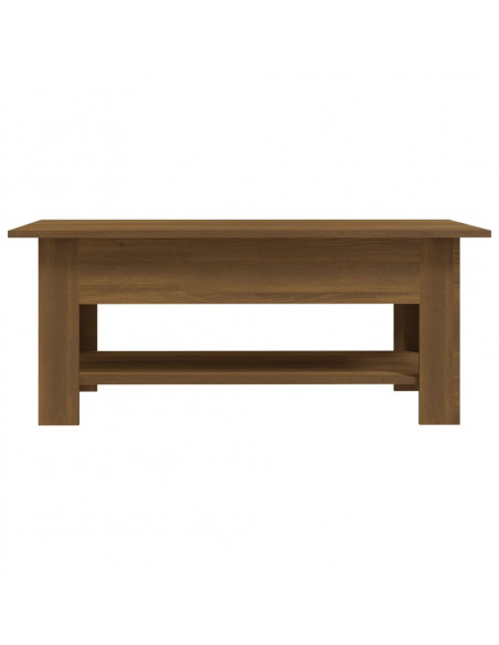 Tavolino da Salotto Rovere Marrone 102x55x42 cm in Truciolato