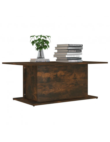 Tavolino da Salotto Rovere Fumo 102x55,5x40 cm in Truciolato