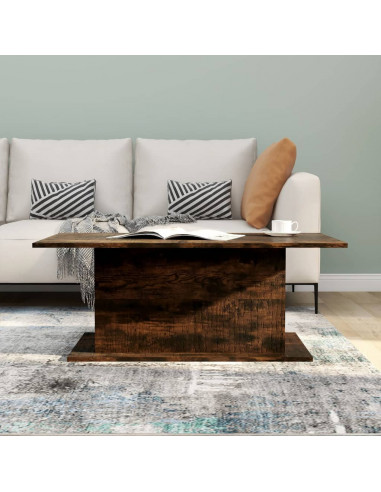 Tavolino da Salotto Rovere Fumo 102x55,5x40 cm in Truciolato
