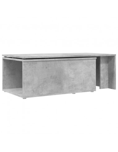 Tavolino Salotto Grigio Cemento 150x50x35 cm Legno Multistrato