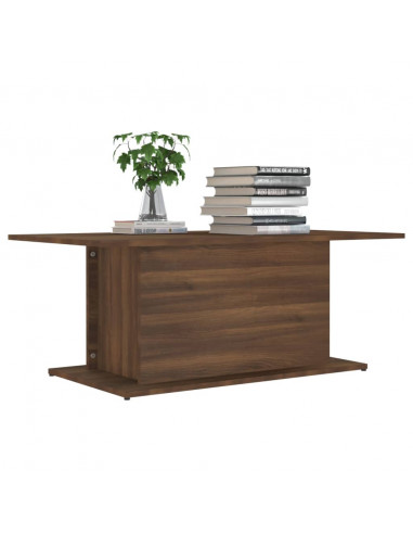 Tavolino da Salotto Rovere Marrone 102x55,5x40 cm in Truciolato