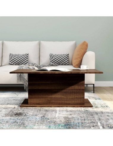 Tavolino da Salotto Rovere Marrone 102x55,5x40 cm in Truciolato