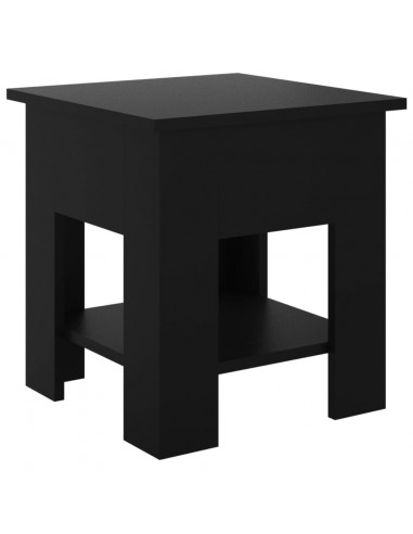 Tavolino da Salotto Nero 40x40x42 cm in Legno Multistrato
