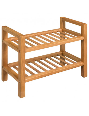 Scarpiera con 2 Ripiani 50x27x40 cm in Massello di Rovere