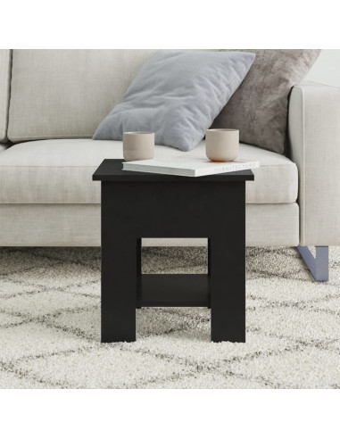 Tavolino da Salotto Nero 40x40x42 cm in Legno Multistrato