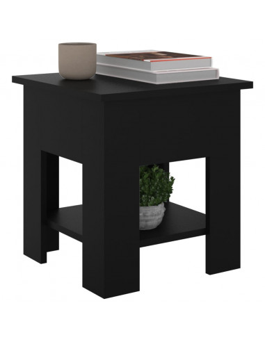 Tavolino da Salotto Nero 40x40x42 cm in Legno Multistrato