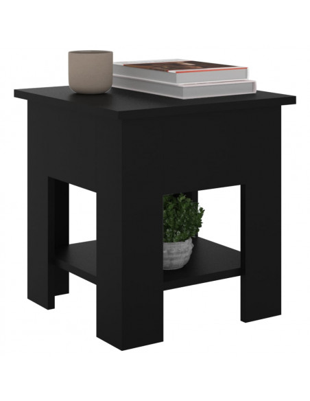 Tavolino da Salotto Nero 40x40x42 cm in Legno Multistrato