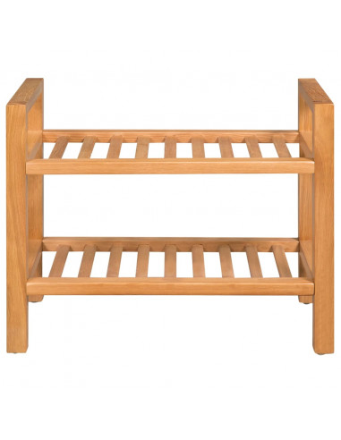 Scarpiera con 2 Ripiani 50x27x40 cm in Massello di Rovere