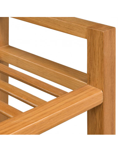Scarpiera con 2 Ripiani 50x27x40 cm in Massello di Rovere