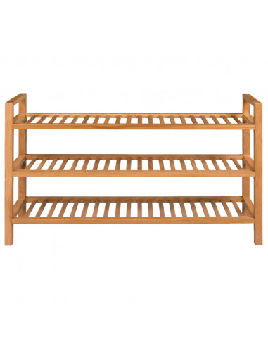 Scarpiera con 3 Ripiani 100x27x60 cm in Massello di Rovere