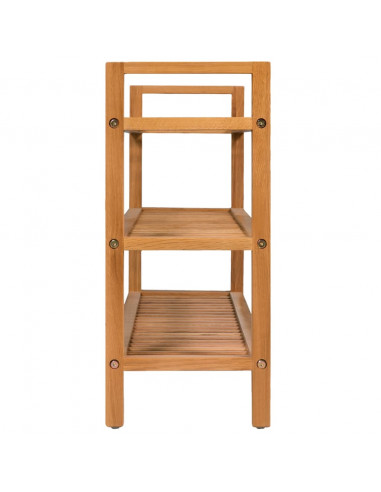 Scarpiera con 3 Ripiani 100x27x60 cm in Massello di Rovere