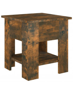 Tavolino da Salotto Rovere Fumo 40x40x42 cm Legno Multistrato 2