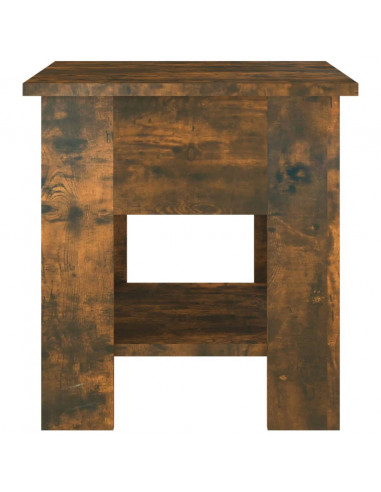 Tavolino da Salotto Rovere Fumo 40x40x42 cm Legno Multistrato