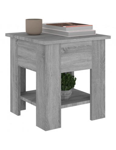 Tavolino da Salotto Grigio Sonoma 40x40x42 cm Legno Multistrato