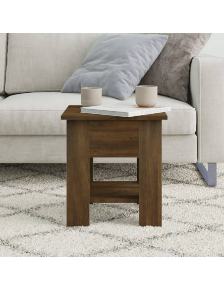 Tavolino da Salotto Marrone Rovere 40x40x42cm Legno Multistrato