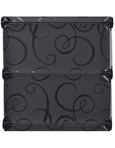 Scarpiera Modulare a 10 Scomparti Nera