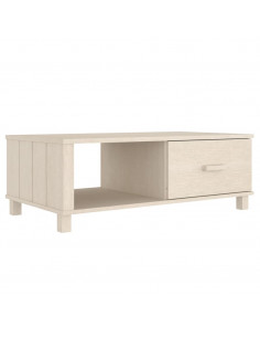 Tavolino HAMAR Miele 100x55x35 cm in Legno Massello di Pino 2