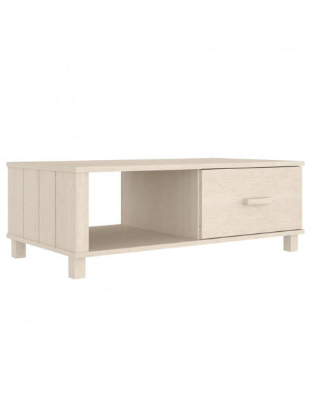 Tavolino HAMAR Miele 100x55x35 cm in Legno Massello di Pino