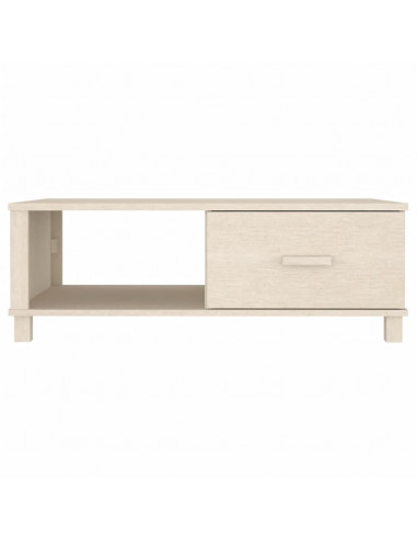 Tavolino HAMAR Miele 100x55x35 cm in Legno Massello di Pino