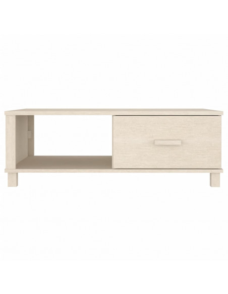 Tavolino HAMAR Miele 100x55x35 cm in Legno Massello di Pino