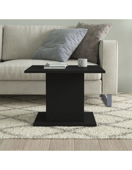 Tavolino da Salotto Nero 55,5x55,5x40 cm in Truciolato
