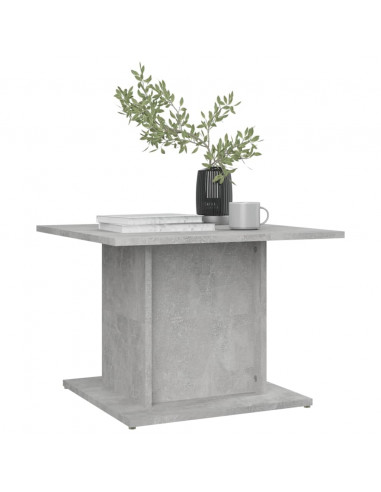 Tavolino da Salotto Grigio Cemento 55,5x55,5x40cm in Truciolato