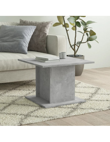 Tavolino da Salotto Grigio Cemento 55,5x55,5x40cm in Truciolato