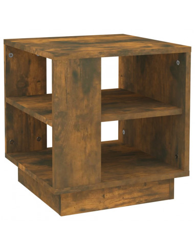Tavolino da Salotto Rovere Fumo 40x40x43 cm Legno Multistrato