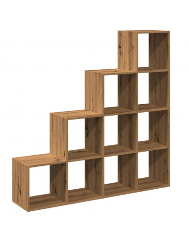 Libreria a 4 Ripiani Rovere 131,5x29x131,5 cm in Truciolato