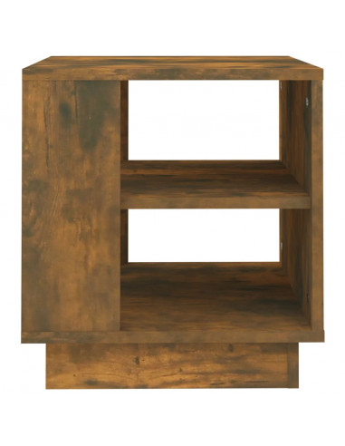 Tavolino da Salotto Rovere Fumo 40x40x43 cm Legno Multistrato