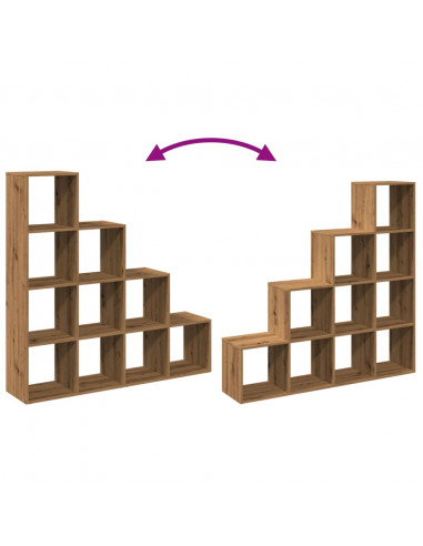 Libreria a 4 Ripiani Rovere 131,5x29x131,5 cm in Truciolato