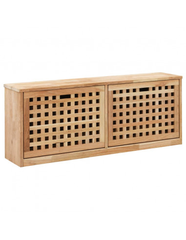 Panca con Scarpiera 94x20x38 cm in Legno Massello di Noce