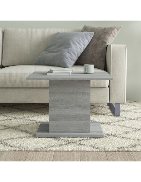 Tavolino da Salotto Grigio Sonoma 55,5x55,5x40 cm in Truciolato