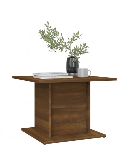 Tavolino da Salotto Rovere Marrone 55,5x55,5x40cm in Truciolato