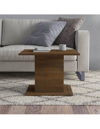 Tavolino da Salotto Rovere Marrone 55,5x55,5x40cm in Truciolato