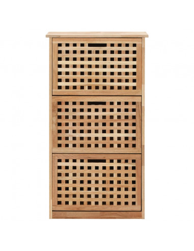 Panca con Scarpiera 55x20x104 cm in Legno Massello di Noce