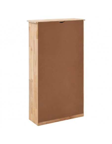 Panca con Scarpiera 55x20x104 cm in Legno Massello di Noce