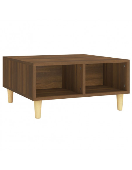 Tavolino da Salotto Rovere Marrone 60x60x30 cm in Truciolato