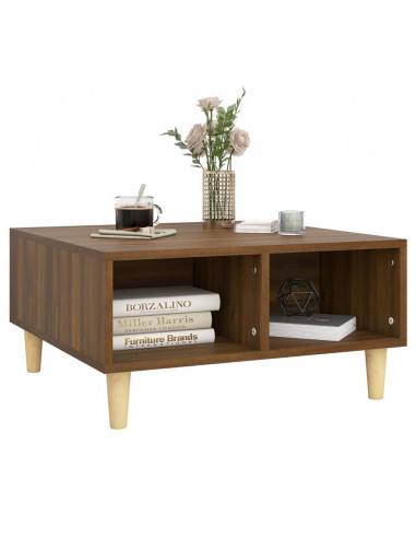 Tavolino da Salotto Rovere Marrone 60x60x30 cm in Truciolato