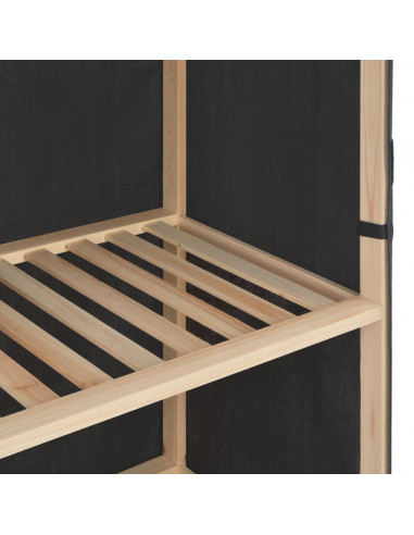 Scarpiera con Rivestimento Grigia 79x40x80 cm in Tessuto