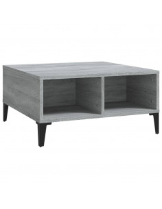 Tavolino da Salotto Grigio Sonoma 60x60x30 cm in Truciolato 2