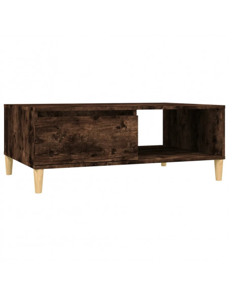 Tavolino da Salotto Rovere Fumo 90x60x35 cm in Truciolato
