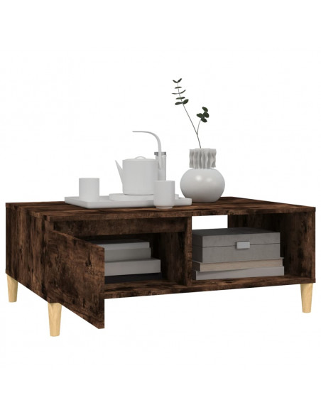 Tavolino da Salotto Rovere Fumo 90x60x35 cm in Truciolato
