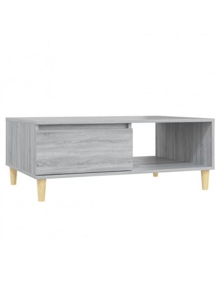 Tavolino da Salotto Grigio Sonoma 90x60x35 cm in Truciolato