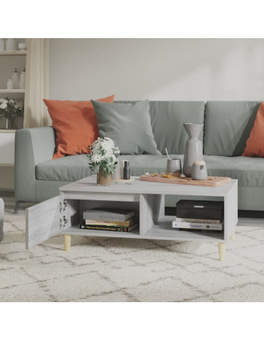 Tavolino da Salotto Grigio Sonoma 90x60x35 cm in Truciolato